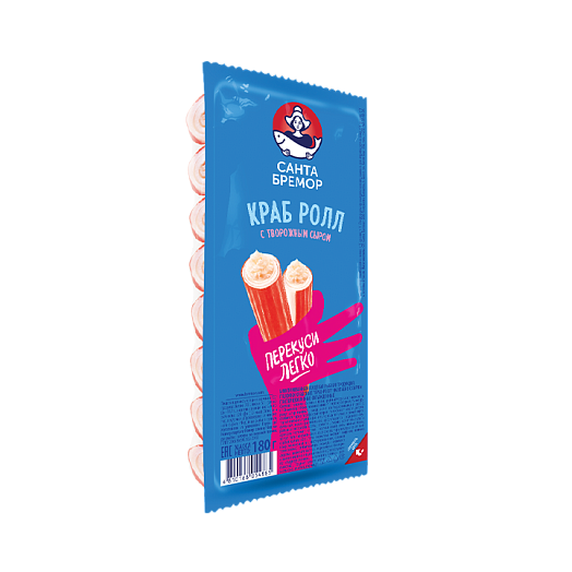 Crab sticks "Crab roll" imitation with cheese pasteurized chilled 180 g